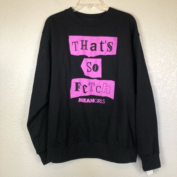 Mean Girls That's So Fetch Black Graphic Sweatshirt Women's Size Medium New - Picture 4 of 9